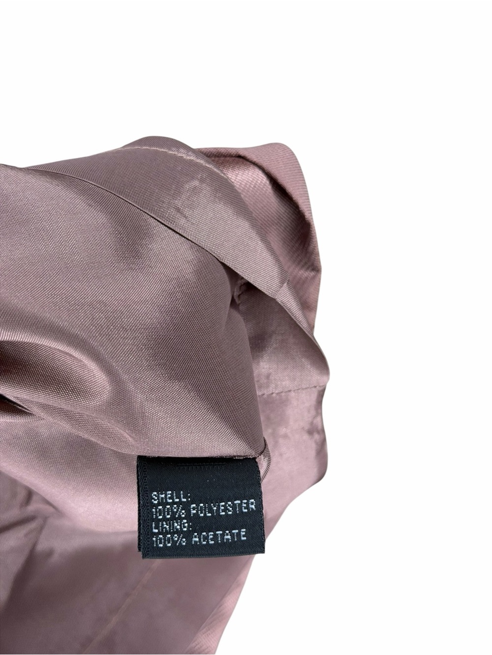CARMEN MARC VALVO Dusty Rose-Mauve Satin Midi Dress with Side Ruffle Women's 4 - Picture 3 of 6